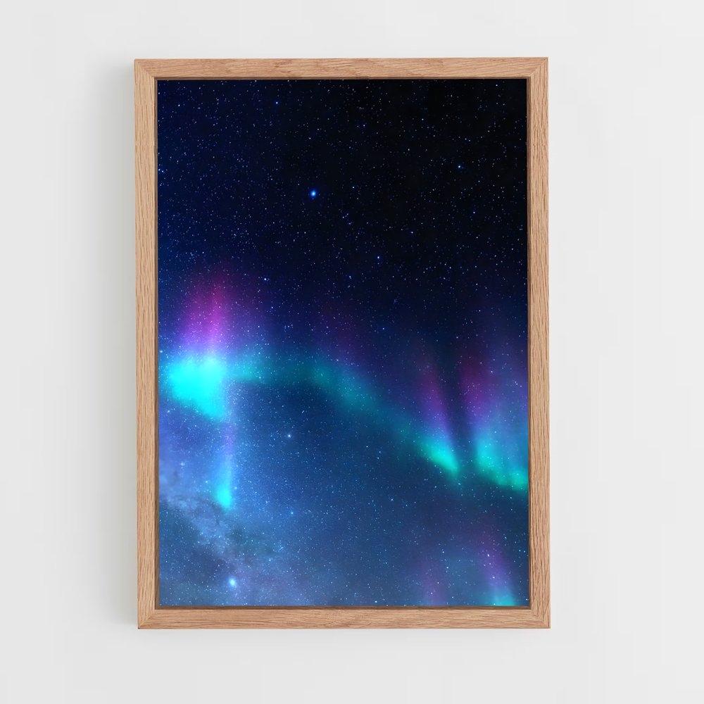 Poster Aurora borealis envoûtant – affiche Univers (vue 4)